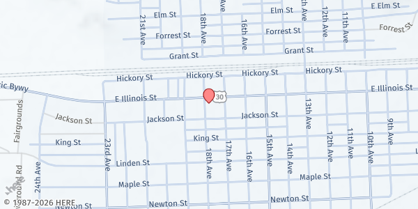Map showing Community Action Partnership Of Western Nebraska (CAPWN) - Sidney at 921 18th Ave, Sidney, NE