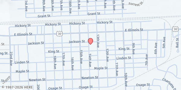 Map showing St Patrick's Catholic Church at 1039 14th Ave, Sidney, NE