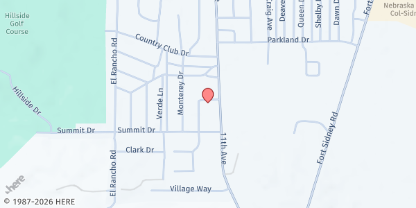 Map showing Table Of Grace at 1125 Alvarado Rd, Sidney, NE