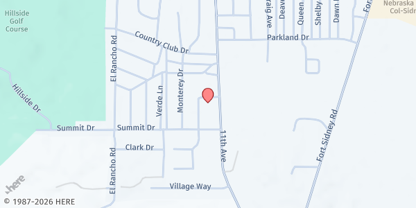 Map showing Table Of Grace at 1114 Toledo St, Sidney, NE