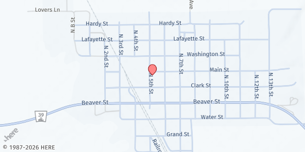 Map showing St. Edward Community Center at 206 N 5th St, St Edward, NE