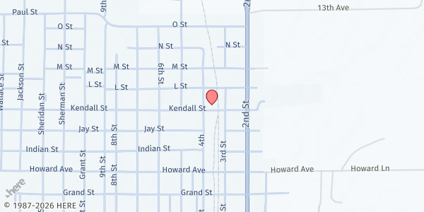 Map showing Howard Greeley County Food Pantry at 1104 4th St, St Paul, NE