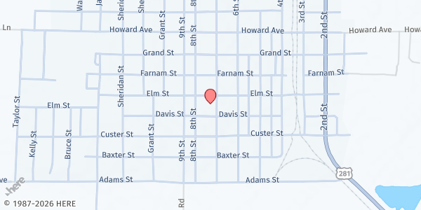 Map showing Sts Peter & Paul Catholic Church at 713 Elm St, St Paul, NE