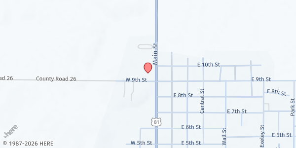 Map showing Evangelical Free Church at 101 W 9th St, Stromsburg, NE