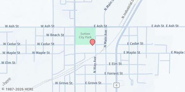 Map showing The Bread Box Inc. at 311 N Way Ave, Sutton, NE