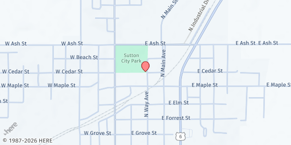Map showing The Bread Box Inc. at 311 N Way Ave, Sutton, NE