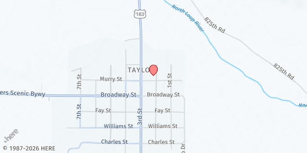 Map showing Assembly of God Church at , Taylor, NE