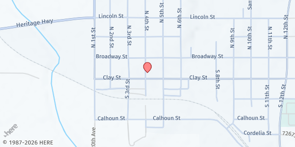 Map showing Southeast Nebraska Community Action-Tecumseh at 172 South 4th Street, Tecumseh, NE