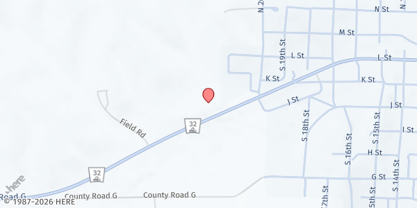 Map showing St. Patrick Catholic Church at W, Tekamah, NE