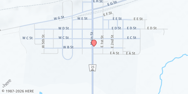 Map showing Church of God - Trenton at 201 E 1st St, Trenton, NE