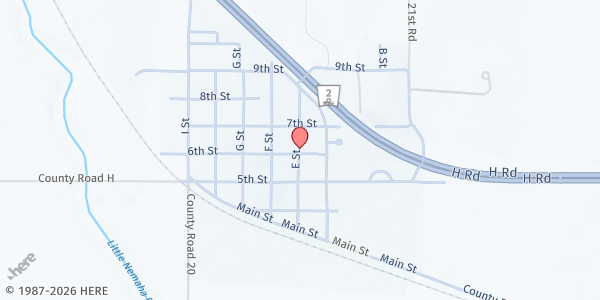Map showing Food Bank Lincoln at Unadilla City Park at Unadilla City Park, Unadilla, NE