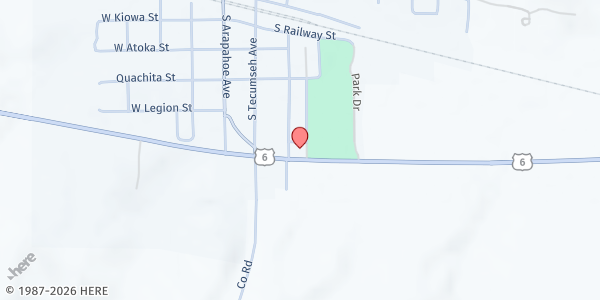 Map showing St John's Catholic Church at 499 S Arikaree Ave, Wauneta, NE
