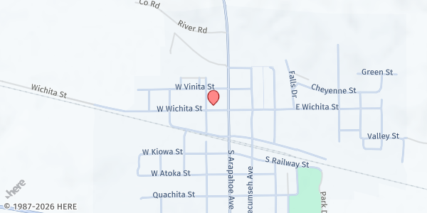 Map showing Wauneta United Methodist Church at 162 W Wichita St, Wauneta, NE