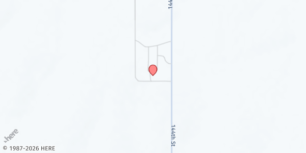 Map showing Cass County Fairgrounds at 8420 144th St, Weeping Water, NE