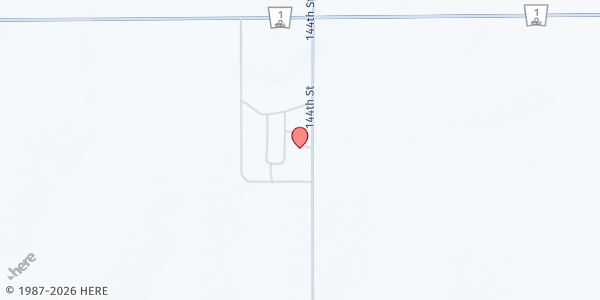 Map showing Cass County Fairgrounds at 8420 144th St, Weeping Water, NE