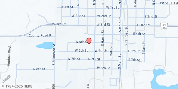 Map showing Methodist Parsonage at 501 W 5th St, Wilber, NE