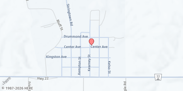 Map showing Trinity Lutheran Church at 600 Center Ave, Wolbach, NE