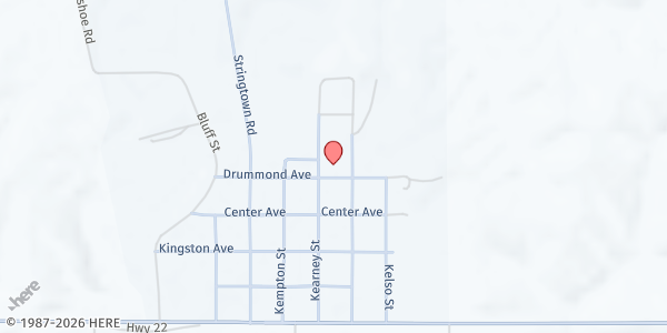 Map showing Wolbach Methodist Church at 604 Drummond Ave, Wolbach, NE