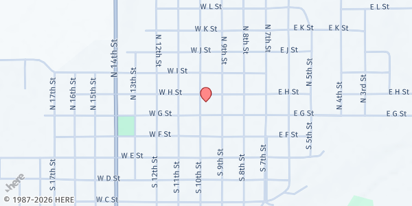 Map showing Wymore Food Pantry at 112 N 10th St, Wymore, NE