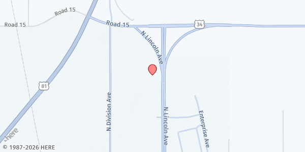 Map showing Blue Valley Community Action-York at 3401 North Lincoln Avenue, York, NE