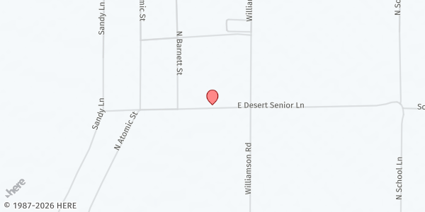 Map showing Amargosa Senior Center at 880 E. Desert Senior Ln., Amargosa Valley, NV