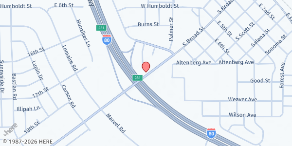 Map showing Battle Mountain Library at 625 S Broad St, Battle Mountain, NV