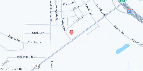 Map showing Christ Lutheran Church and Preschool at 55 Bastian Rd, Battle Mountain, NV