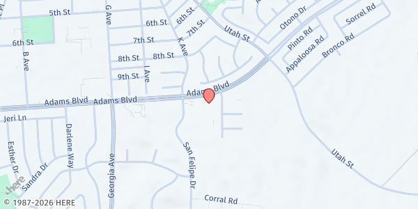 Map showing Christian Center Church at 571 Adams Blvd, Boulder City, NV