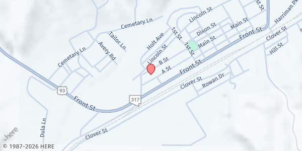 Map showing Caliente Senior Citizens Inc. at 970 A St, Caliente, NV