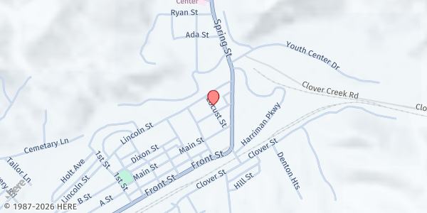 Map showing Holy Child Catholic Church at 80 Tennille St, Caliente, NV