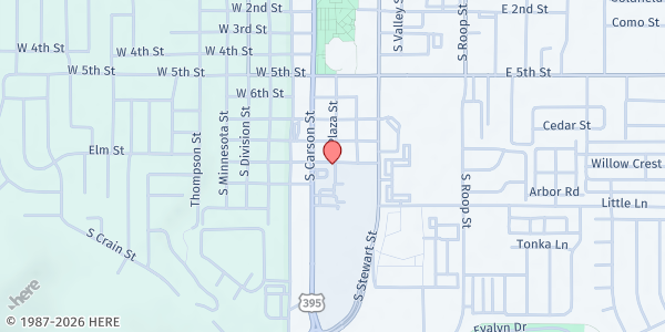 Map showing Community Food Dispenser - E 9th St at E 9th St, Carson City, NV