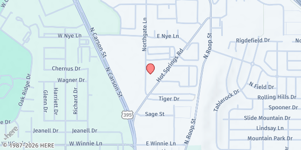 Map showing Ron Wood Family Resource Center at 2621 Northgate Ln., Carson City, NV