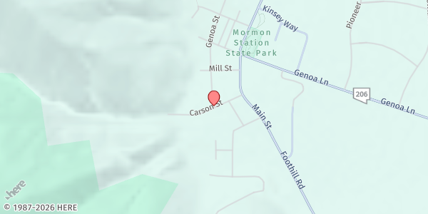 Map showing Tahoe Vegan Co-op at 169 Carson St, Carson City, NV