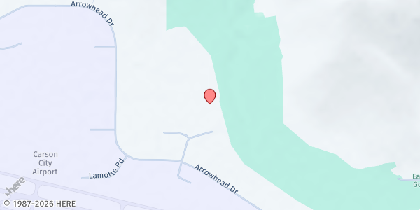 Map showing WIC State Agency - Nevada - Food Distribution Center at Health Division, Carson City, NV