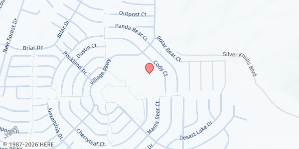 Map showing Cold Springs Middle School at 18235 Cody Ct., Cold Springs, NV