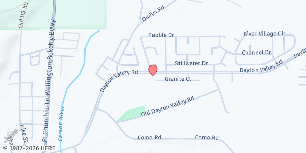 Map showing Dayton Senior Center at 320 Dayton Valley Rd, Dayton, NV