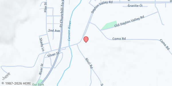 Map showing Healthy Communities Coalition: Dayton Food Pantry at 209 Dayton Valley Road, Dayton, NV