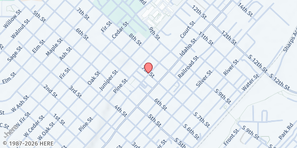 Map showing Elko County Social Services Department at Court St, Elko, NV