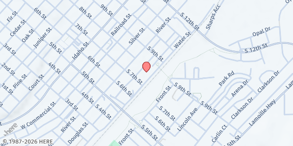 Map showing FISH - Elko Main Location at 821 Water St, Elko, NV