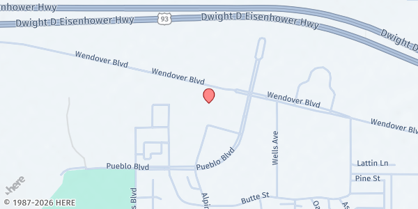 Map showing JAS Foundation – Joe's Pantry at 1820 Plateau Way, Elko, NV