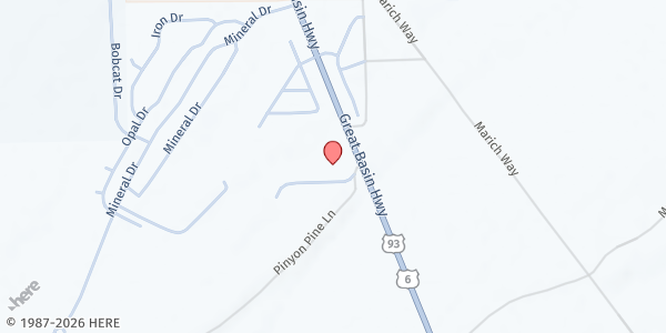 Map showing Ely United Methodist Church at 1100 S Pioche Hwy, Ely, NV