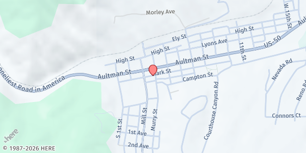 Map showing White Pine Ministerial Association - Ely at 371 Clark St, Ely, NV
