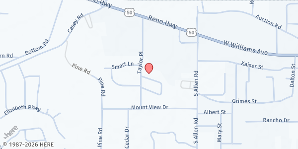 Map showing Out of Egypt Pantry at 1075 Taylor Pl., Fallon, NV