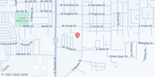 Map showing William N. Pennington Life Center at 952 S. Maine St., Fallon, NV