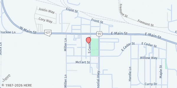 Map showing Fernley Community Church at 80 S Center St, Fernley, NV