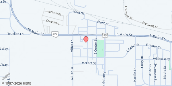 Map showing Fernley Free Methodist at 100 N W St, Fernley, NV