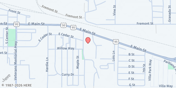 Map showing Fernley Library at 575 Silver Lace Blvd., Fernley, NV