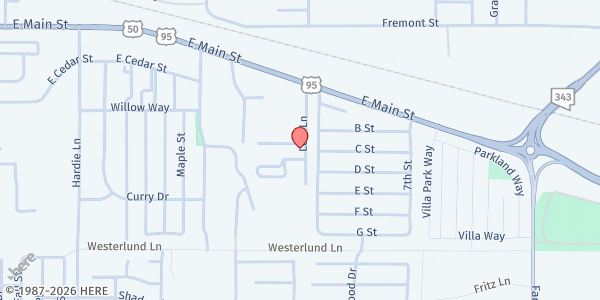 Map showing Fernley Senior Center at 105 Lois Ln., Fernley, NV