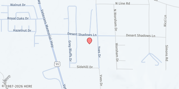 Map showing St. Robert Bellarmine Catholic Church at 625 Desert Shadows Ln, Fernley, NV