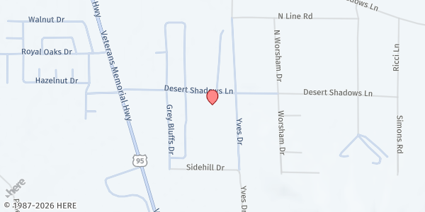 Map showing St. Robert Bellarmine Catholic Church at 625 Desert Shadows Ln, Fernley, NV